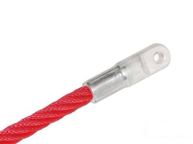 Aluminum ferrule for 16 mm rope with eye bolt