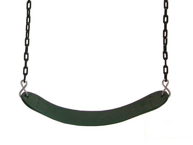 Flexible wraparound swing seat with coated chain