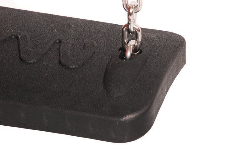 LUX rubber seat  with an aluminum insert + Galvanized metal chain one-point set 5mm - 1,8m