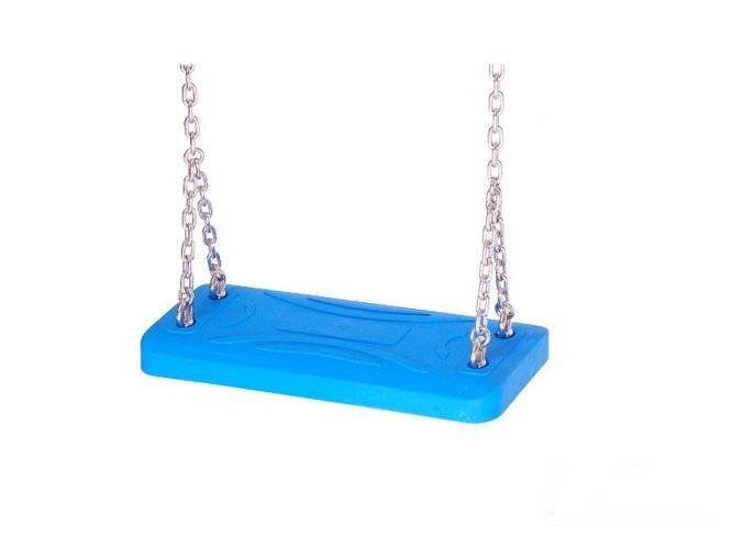 LUX rubber seat  with an aluminum insert + Galvanized metal chain set 6 mm 1,8 m