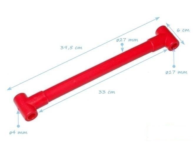 Plastic rung for armed rope red 16 mm