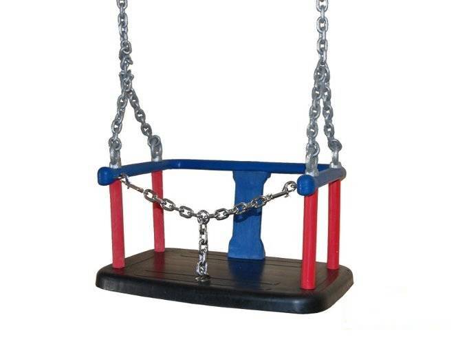 Rubber baby swing seat witch metal insert + Stainless steel chain set 6 mm 1,8 m