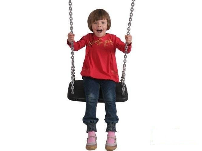 RED Commercial Heavy duty rubber swing seat galvanised chain Playground quality 