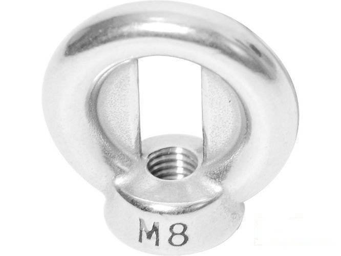 Stainless steel metal 'eye' M8