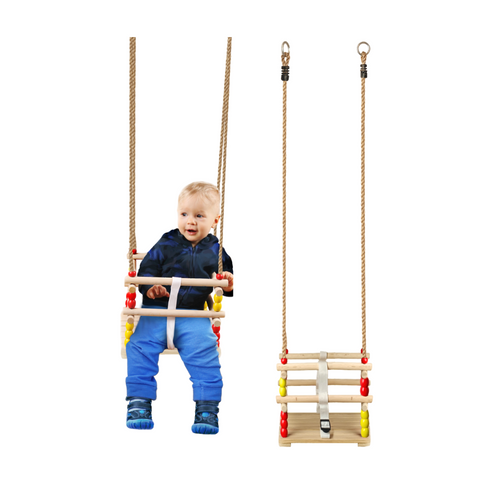 Wooden baby swing seat
