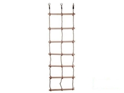 Double rope ladder with 7 wooden rungs heavy