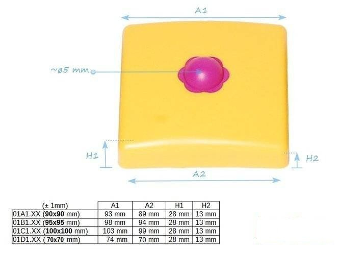 Square beam plastic cover 70x70 mm