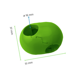 Standard connector for reinforced (armed) rope ø 16 mm