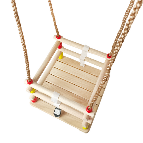 Wooden baby swing seat