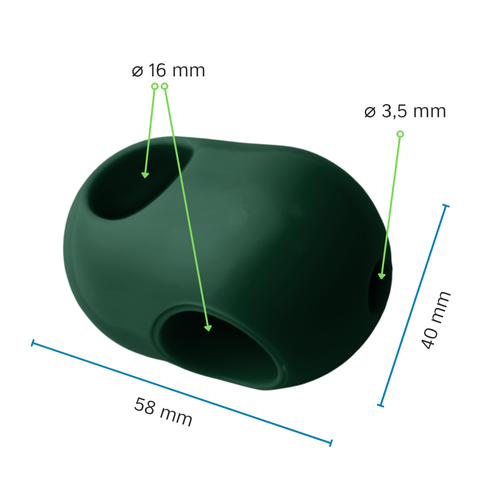 Standard connector ø 16 mm, II type