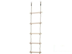 Rope ladder with 5 wooden rungs