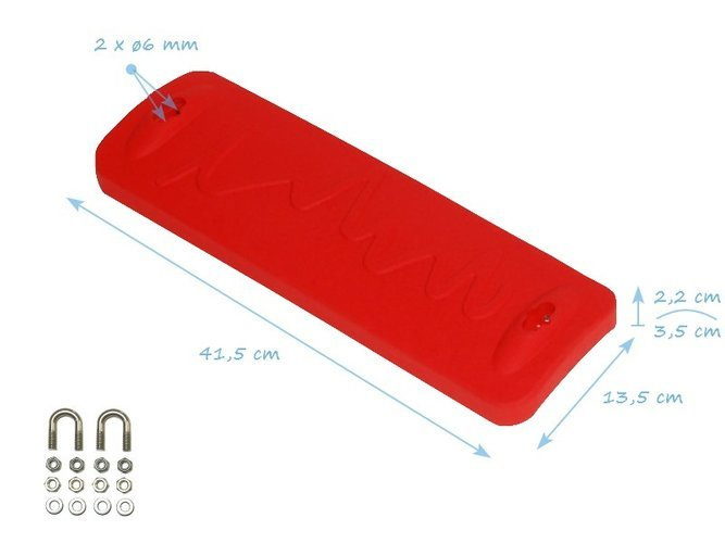 LUX rubber seat with an aluminum insert + Galvanized metal chain one-point set 5mm - 1,8m