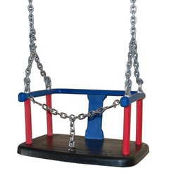 Rubber baby swing seat witch metal insert + Galvanized metal chain set 5 mm 1,8 m