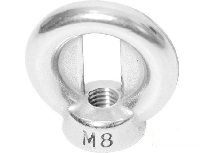 Stainless steel metal 'eye' M8