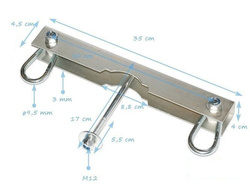 Metal swing hook for double swing