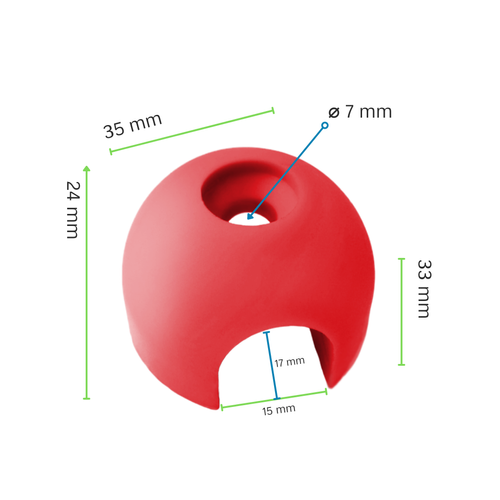 Wall connector for reinforced (armed) rope ø 16 mm