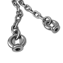 A set of stainless steel chains 6mm - 2m