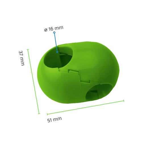 Standard connector for reinforced (armed) rope ø 16 mm