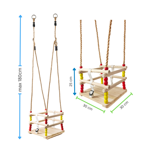 Wooden baby swing seat