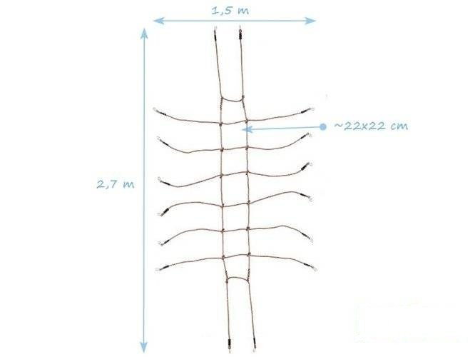 Scramble net 150x270 cm PP