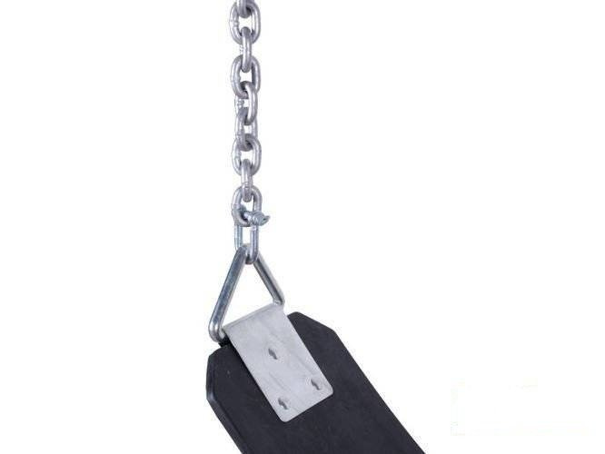 Flexible wraparound swing seat with chainset