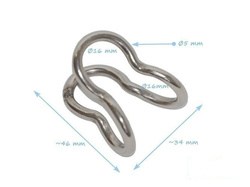 Stainless steel cross joint ferrule U-type 16 mm