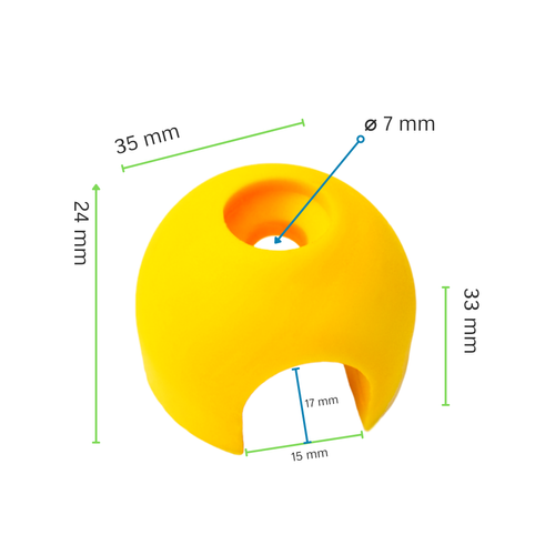 Wall connector for reinforced (armed) rope ø 16 mm