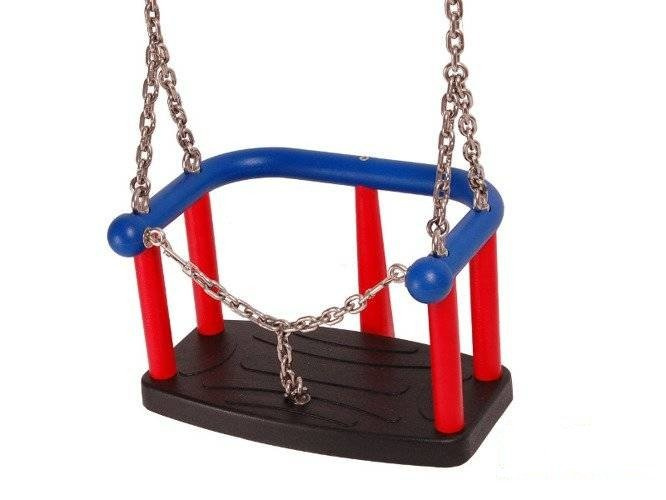 TPE baby swing seat  LUX with aluminium insert + Galvanized metal chain set 6 mm 1,8 m