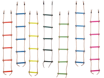 Rope ladder with 5 plastic rungs