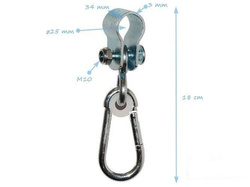 Metal swing hook ø 25 mm galvanised