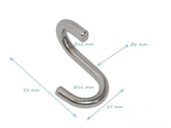 Reinforced rope Ø18 mm S-connector
