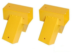 2 x Metal swing corner square 100 angle 90-90