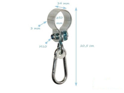 Metal swing hook ø 50 mm galvanised