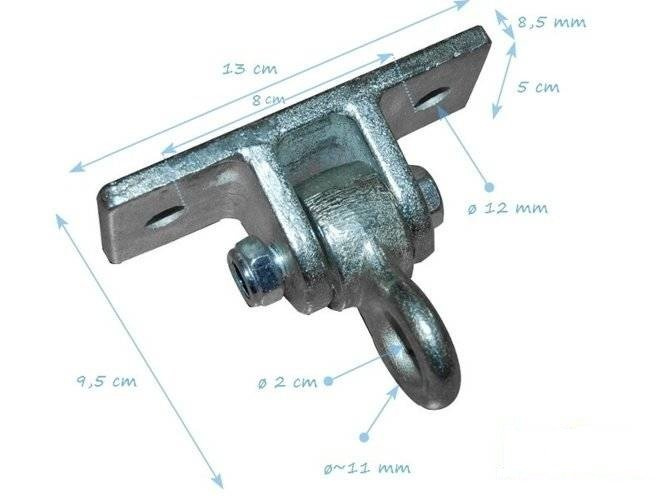 Metal swing hook "I" type