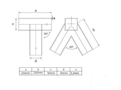 Metal swing corner square 90 angle 90-90