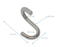 Reinforced rope Ø18 mm S-connector