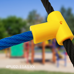 Connector T for reinforced (armed) rope