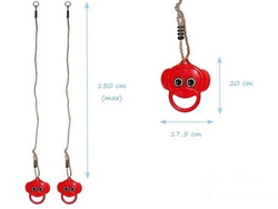 Plastic gym rings MONKEY