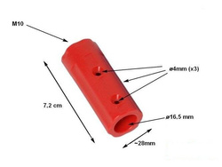 Plastic connector16 mm with thread M10