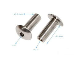 Ericson socket nut M10x40 mm stainless steel