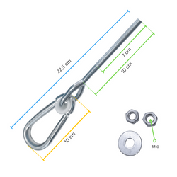 Metal swing hook  "A" type 100 mm