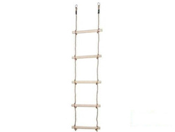 Rope ladder with 5 wooden rungs