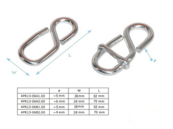 Metal eight with bar 5x60 mm