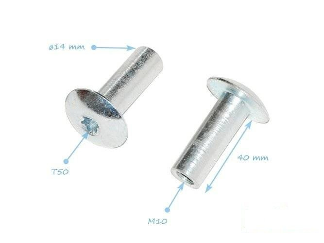 Ericson socket nut M10x40 mm galvanized