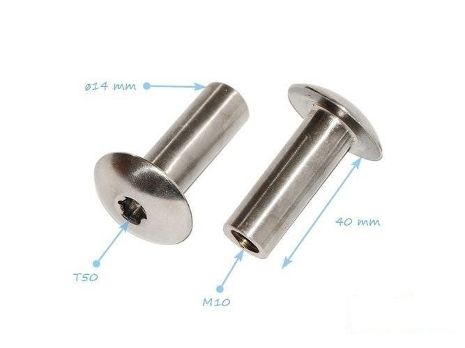 Ericson socket nut M10x40 mm stainless steel