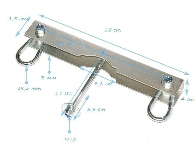 Metal swing hook for double swing