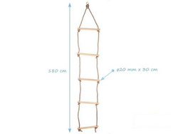 Rope ladder with 5 wooden rungs ECO
