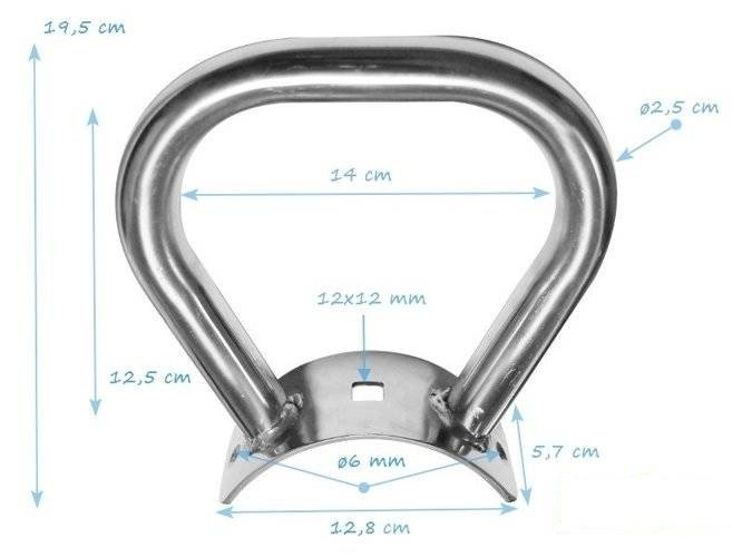 Stainless steel handgrip for see saw for round wood 120mm