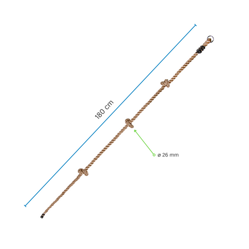 Climbing rope with knots 26 mm