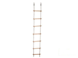 Rope ladder with 7 wooden rungs